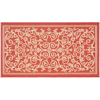 Safavieh Courtyard Decorative Scroll Indoor Outdoor Rug