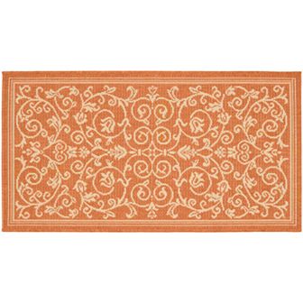 Safavieh Courtyard Decorative Scroll Indoor Outdoor Rug