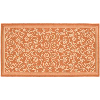 Safavieh Courtyard Decorative Scroll Indoor Outdoor Rug