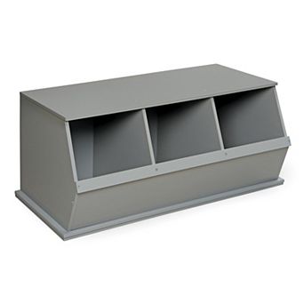 Badger Basket Wooden Three-Bin Organizer