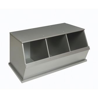 Badger Basket Wooden Three-Bin Organizer