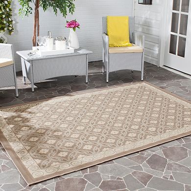 Safavieh Courtyard Floral Pattern Indoor Outdoor Rug