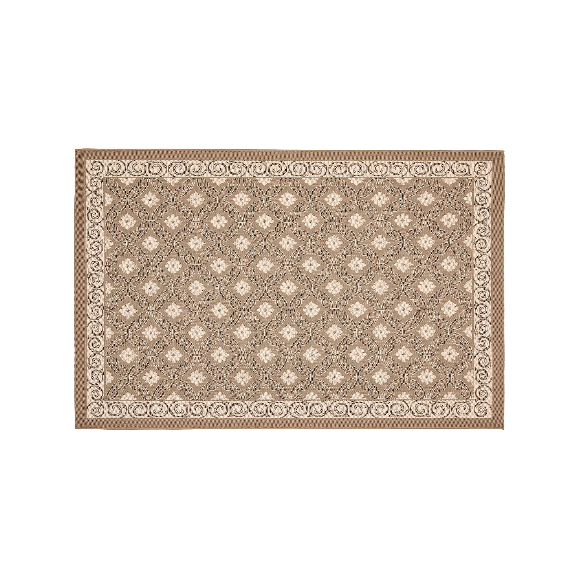 Safavieh Courtyard Floral Pattern Indoor Outdoor Rug, Beige