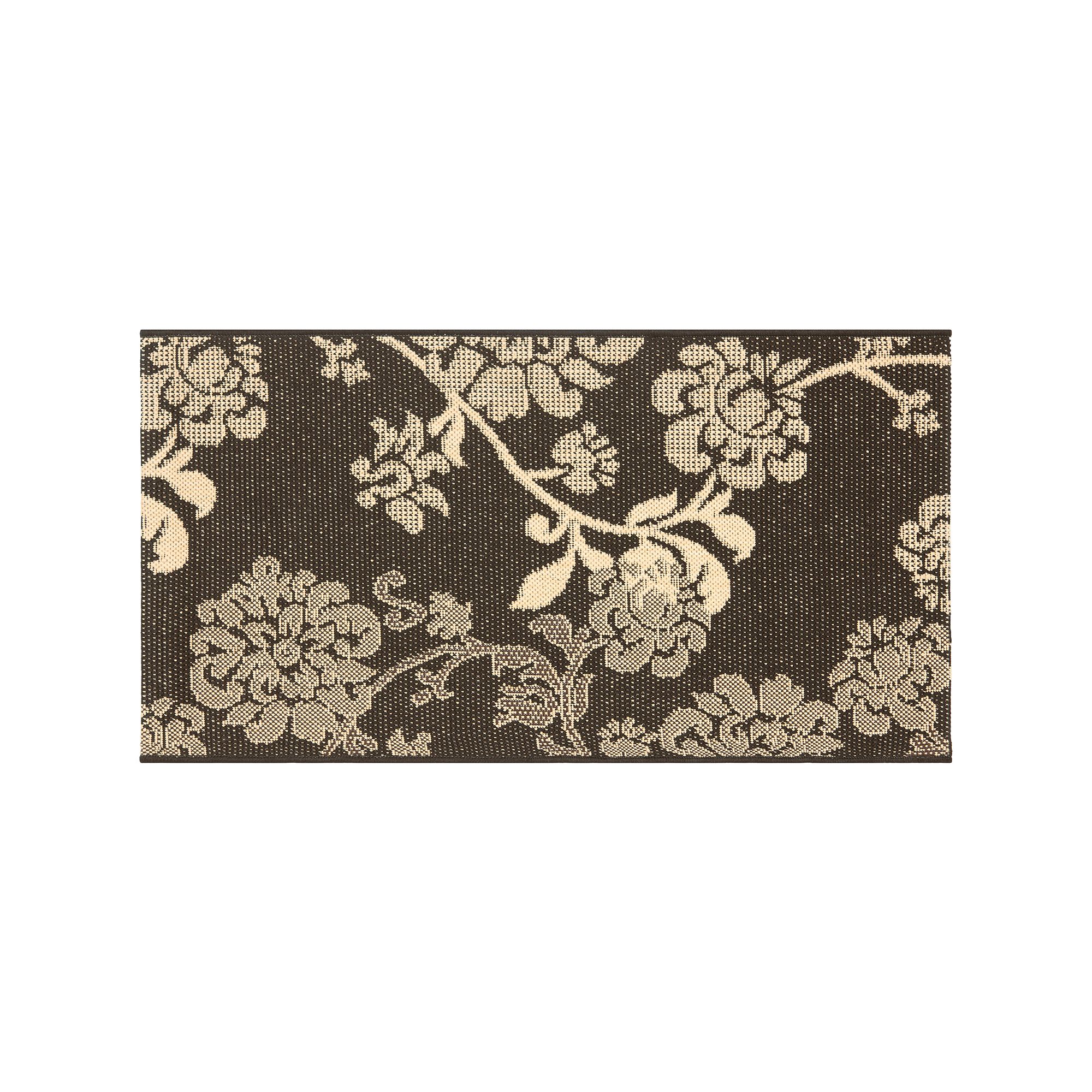 Safavieh Courtyard Floral Vine Indoor Outdoor Rug, Black Natural Brown