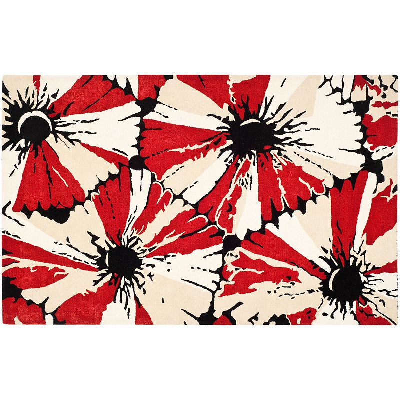 Safavieh Soho Enlarged Floral Rug, Black, 5X8 Ft