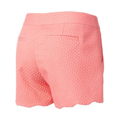 ELLE™ Textured Scallop-Hem Shorts - Women's