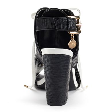 Juicy Couture Women's Lace-Up Peep-Toe High Heels