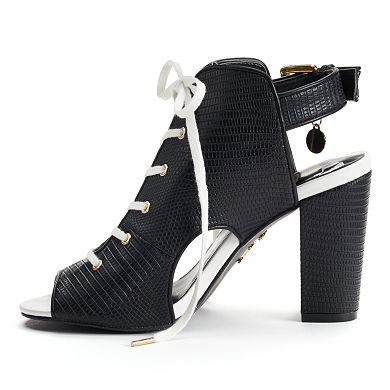 Juicy Couture Women's Lace-Up Peep-Toe High Heels
