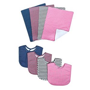 Trend Lab Perfectly Pretty Bouquet Bib & Burp Cloth Set
