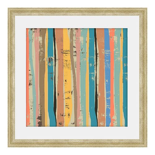 ''Stems on Cream I'' Framed Canvas Wall Art