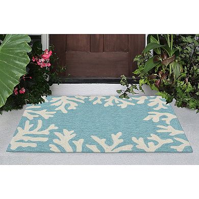 Liora Manne Capri Coral Border Indoor Outdoor Rug