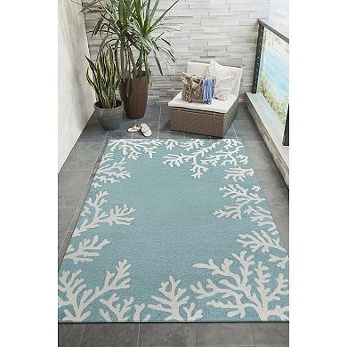 Liora Manne Capri Coral Border Indoor Outdoor Rug