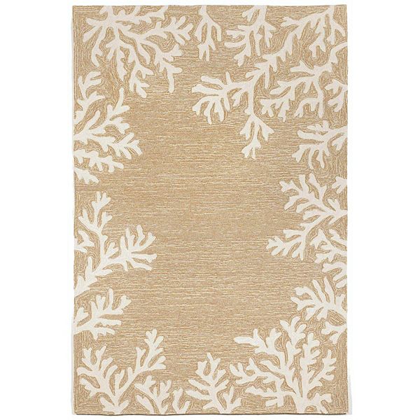 Liora Manne Capri Coral Border Indoor Outdoor Rug