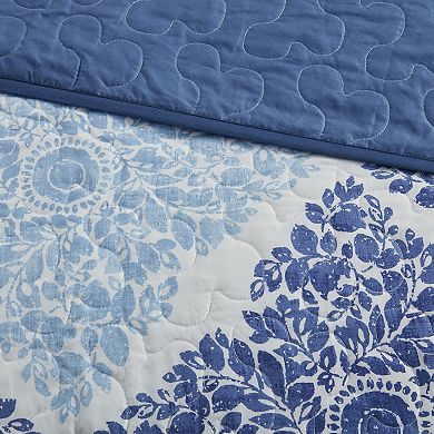 Madison Park Montecito 6-Piece Reversible Quilt Set with Coordinating Pillows