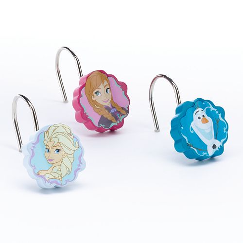 Disney S Frozen Ana Elsa Olaf 12 Pack Shower Curtain Hooks By