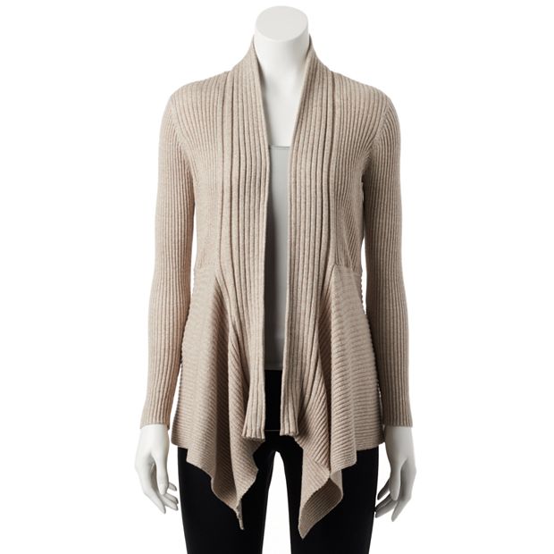 Women s Dana Buchman Ribbed Open Front Cardigan