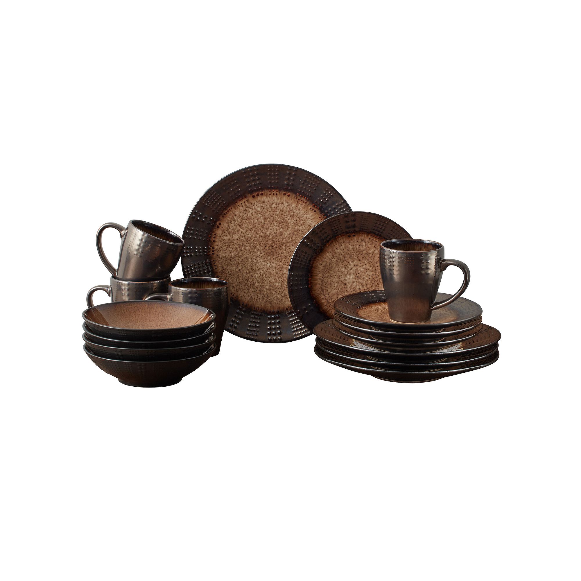 Gourmet Basics Verona 16-pc. Dinnerware Set, Brown