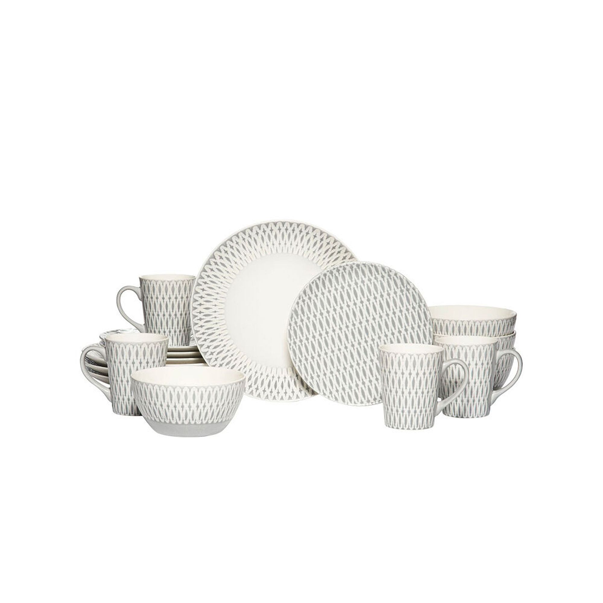 Gourmet Basics Aurora 16-pc. Dinnerware Set, Gray