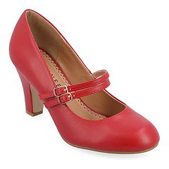 Womens Red Wide Pumps & Heels - Shoes