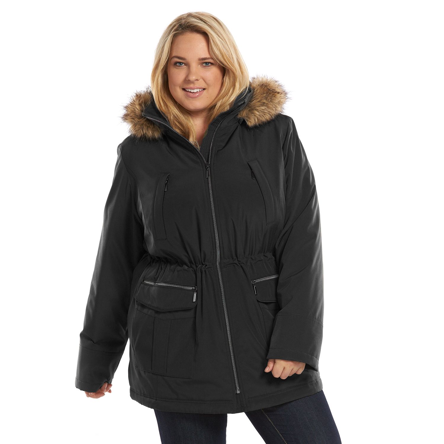 plus size stadium coat