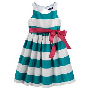 Toddler Girl Chaps Striped Taffeta Dress