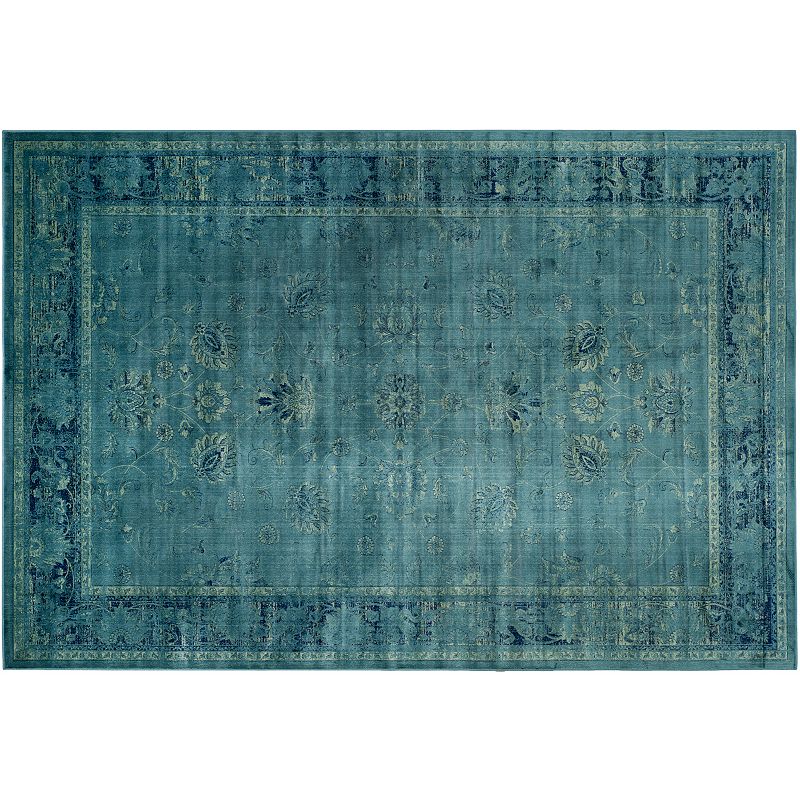 SAFAVIEH Vintage Jaxon Traditional Area Rug  Turquoise/Multi  3 3  x 5 7