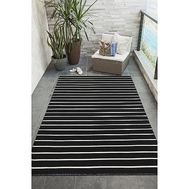 Liora Manne Sorrento Pinstripe Reversible Indoor Outdoor Rug