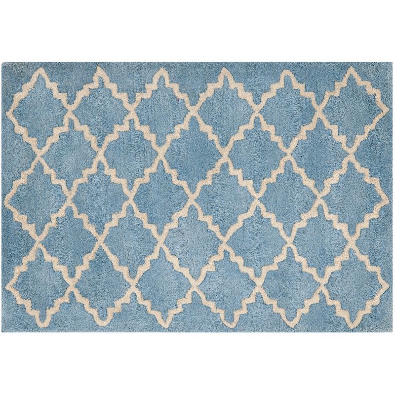 Safavieh Chatham Diamond Classic Wool Rug, Blue, 6X9 Ft