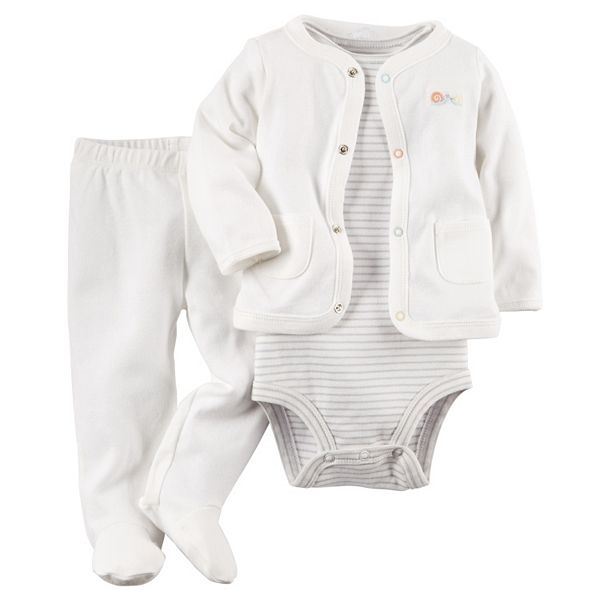 Baby Carter's Snail Stripe Cardigan Set