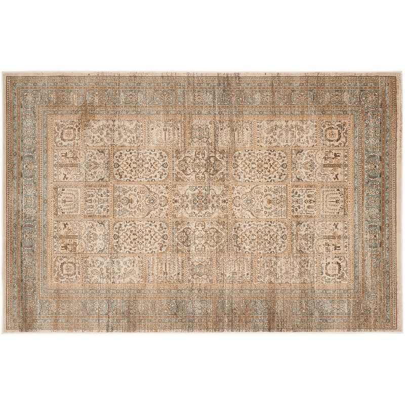 Safavieh Vintage Tabriz Garden Rug, Beig/Green, 6.5X9 Ft