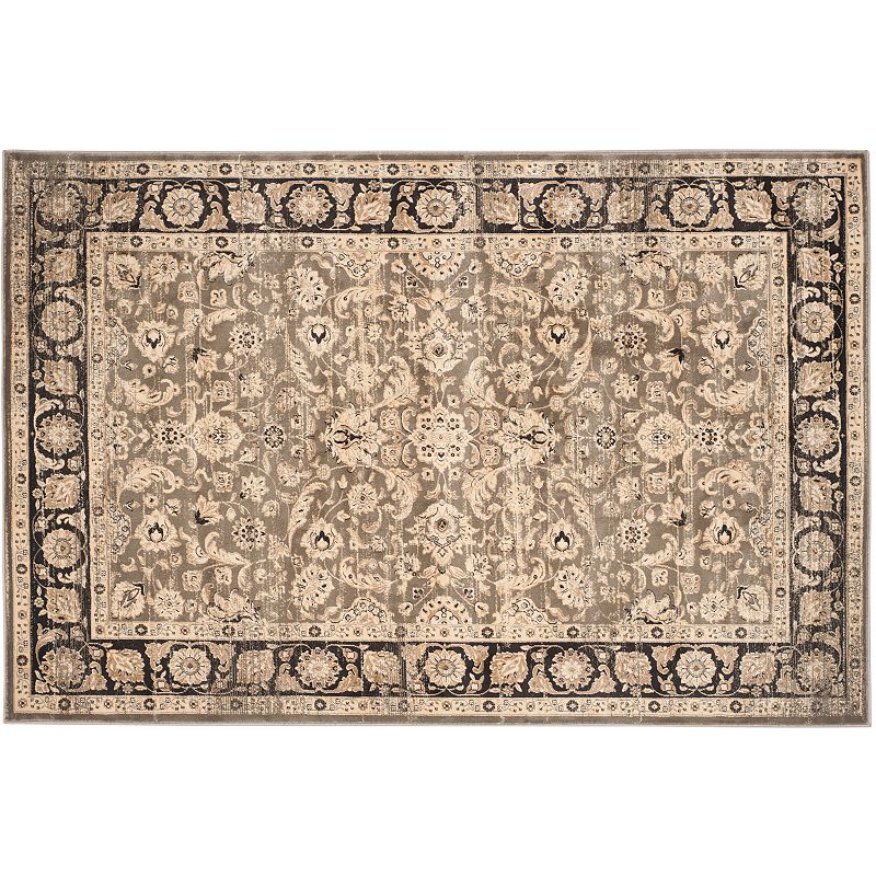 Safavieh Vintage Floral Vine Rug, Beig/Green, 5X7.5 Ft