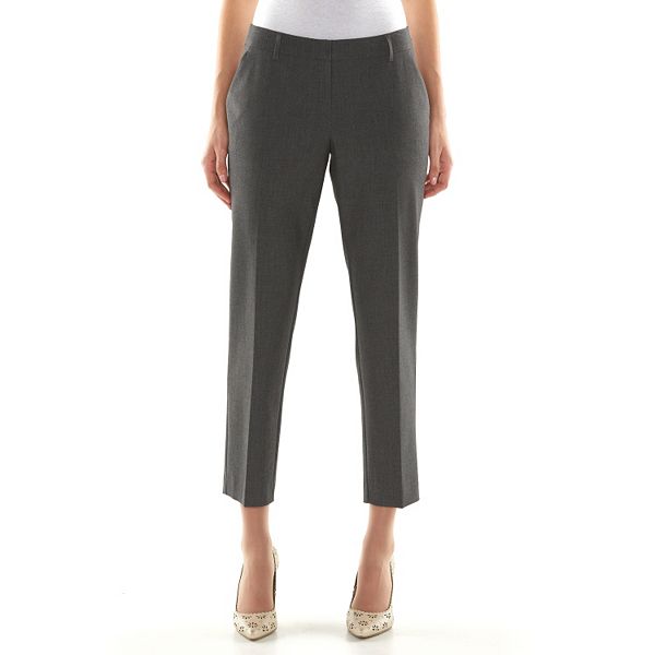 Apt. 9® Curvy Fit Ankle Dress Pants Women's