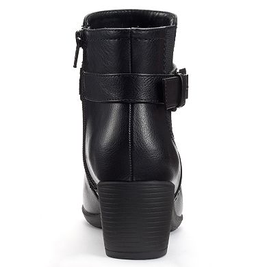 Croft & Barrow® Women's Comfort Buckle Ankle Boots