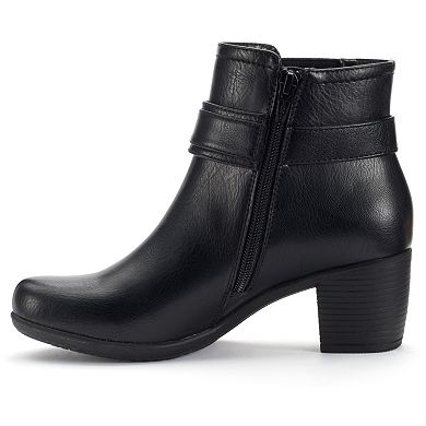 Croft & Barrow® Women's Comfort Buckle Ankle Boots