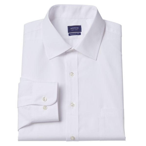 Men's Arrow ClassicFit Spread Collar Dress Shirt