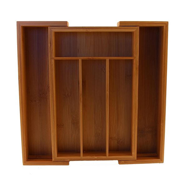 BergHOFF Cook N' Go 6Slot Expandable Bamboo Flatware Organizer