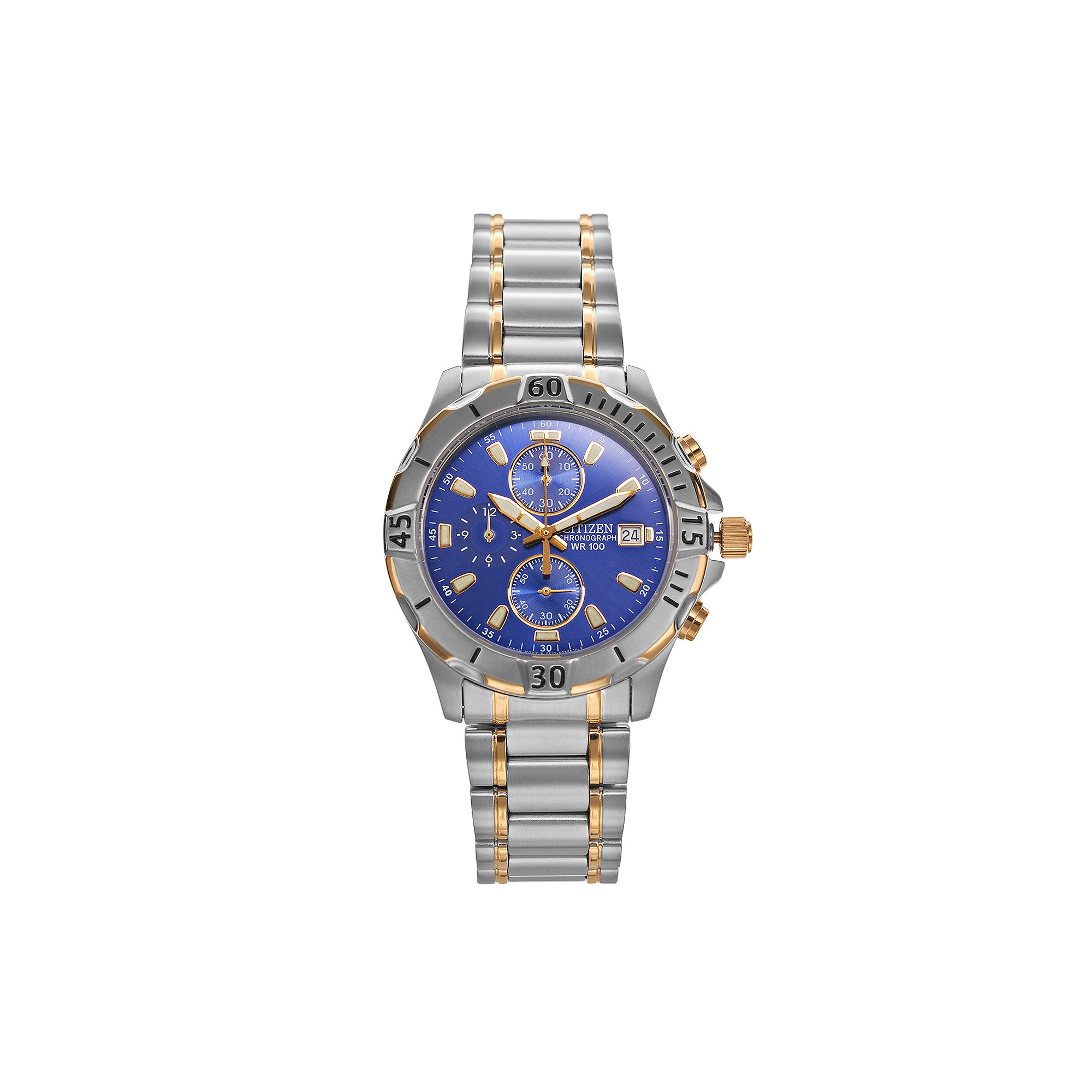 Citizen Mens Two Tone Stainless Steel Chronograph Watch - AN3394-59L