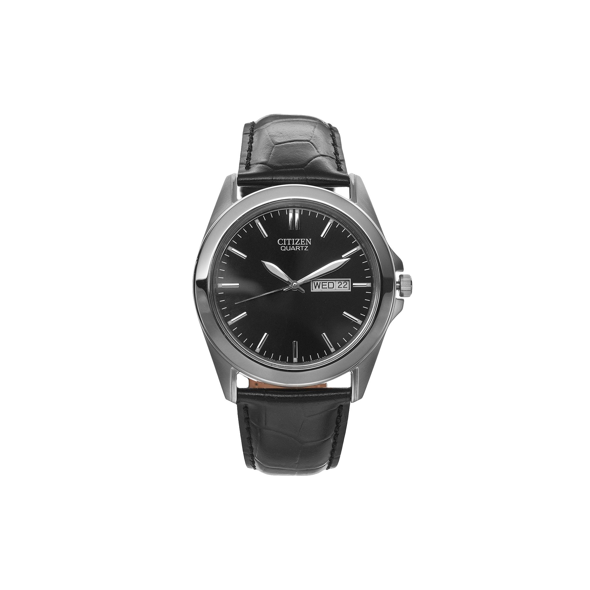 Citizen Mens Leather Watch - BF0580-06E, Black