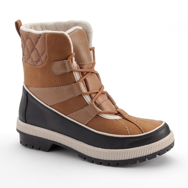 kohls womens lace up boots