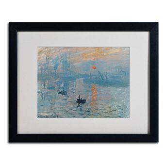 Trademark Fine Art ''Impression Sunrise'' Framed Canvas Wall Art by Claude Monet