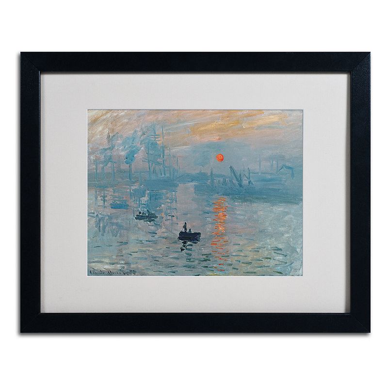 Trademark Fine Art Impression Sunrise Framed Canvas Wall Art by Claude
