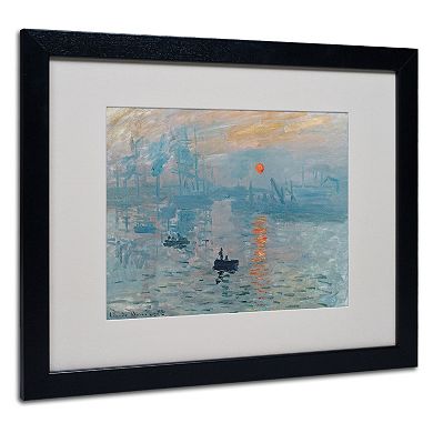 Trademark Fine Art ''Impression Sunrise'' Framed Canvas Wall Art by Claude Monet