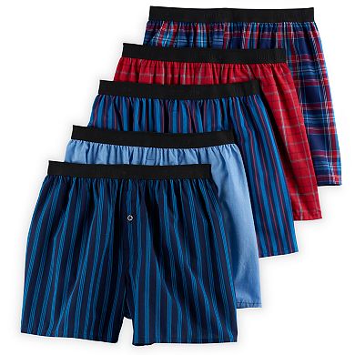 Men's Fruit of the Loom Signature 5-pack Relaxed-Fit Boxers