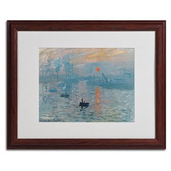 Trademark Fine Art ''Impression Sunrise'' Framed Canvas Wall Art by Claude Monet