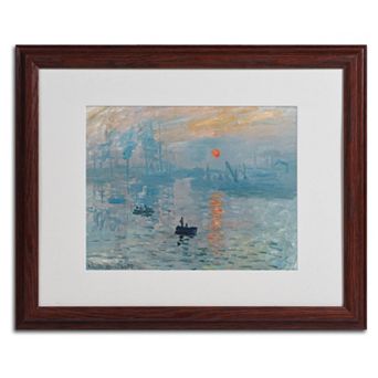 Trademark Fine Art ''Impression Sunrise'' Framed Canvas Wall Art by Claude Monet