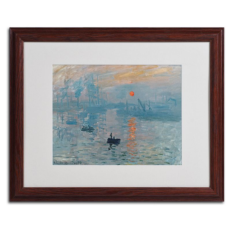 Trademark Fine Art Impression Sunrise Framed Canvas Wall Art by Claude