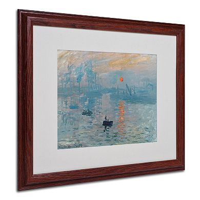 Trademark Fine Art ''Impression Sunrise'' Framed Canvas Wall Art by Claude Monet
