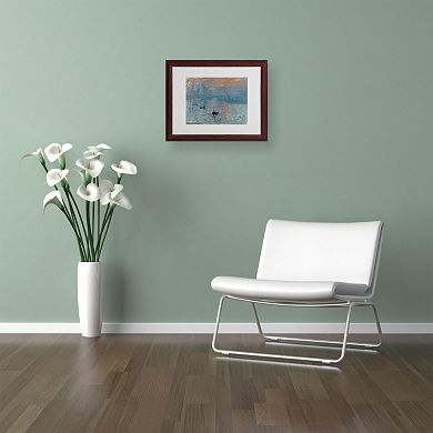 Trademark Fine Art ''Impression Sunrise'' Framed Canvas Wall Art by Claude Monet