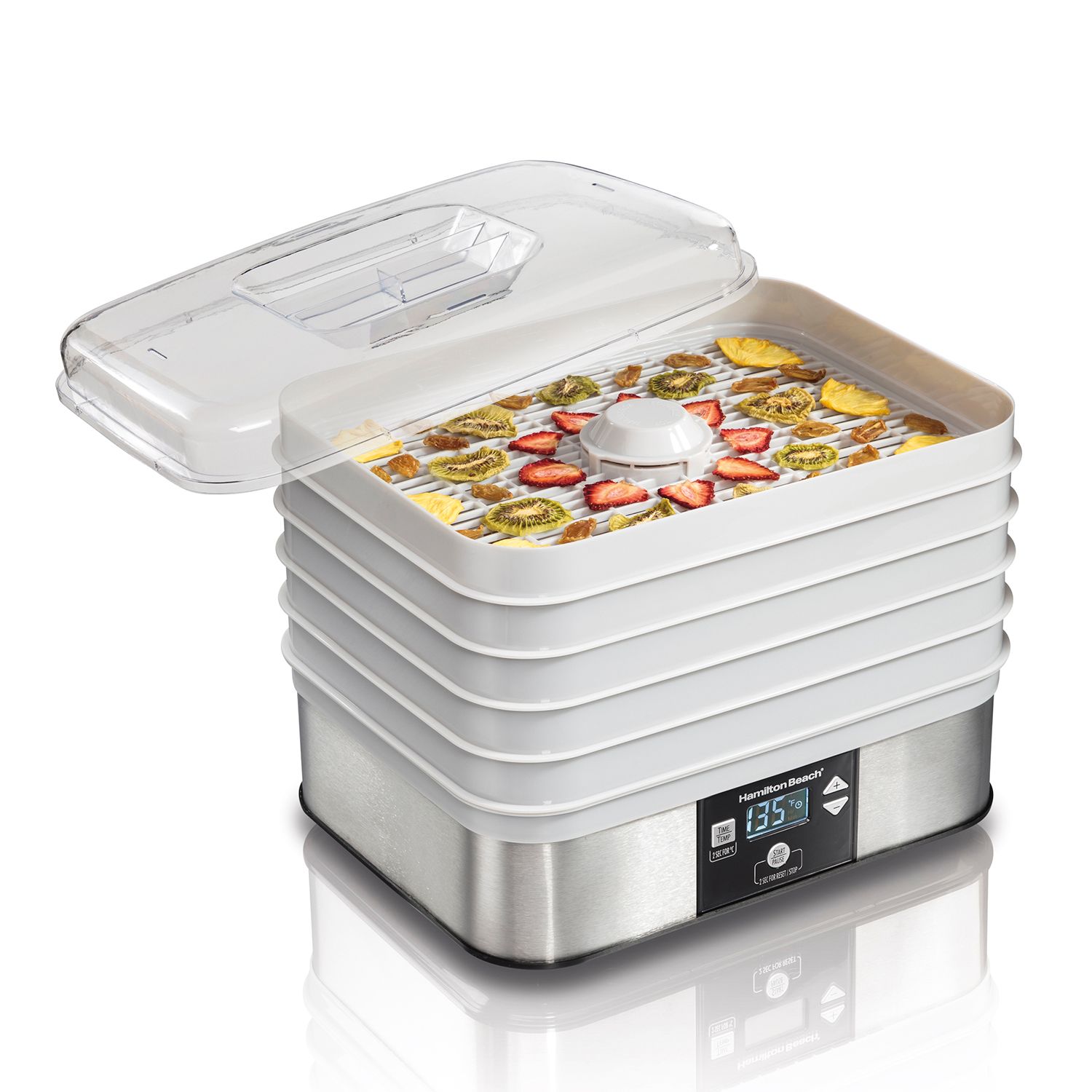 Elite Gourmet Food Dehydrator with Adjustable Temperature Dial and