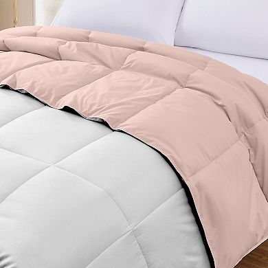 Modern Threads Solid Down-Alternative Reversible Comforter